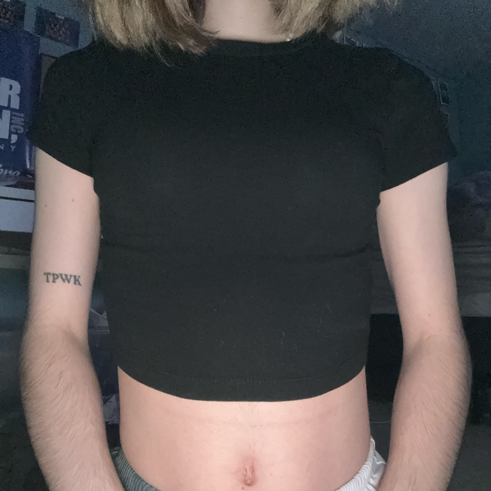 Wild Fable Classic Black Crop Top